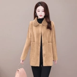 Короткое бархатное демисезонное шерстяное пальто, куртка, искусственный мех, 2021 года, подходит для подростков