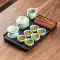 Haofeng Wujin khay trà bằng đá Kung Fu bộ trà gia đình bột đá tổng hợp lưu trữ và thoát nước bàn trà nhỏ khay trà bàn cà phê Phụ kiện bàn trà