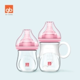 Стеклянная защитная антиколиковая бутылочка для кормления для новорожденных для младенца, 0-6 мес., широкое горлышко, защита при падении