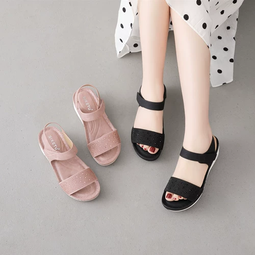 Летние универсальные нескользящие сандалии на платформе, высокие туфли, 2023, большой размер