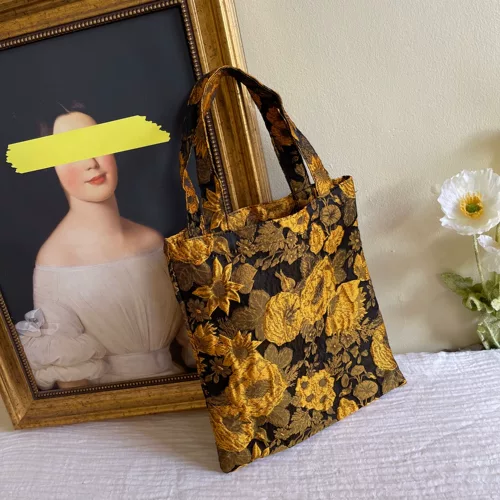 Ретро ткань, небольшая дизайнерская сумка на одно плечо, сумка через плечо, коллекция 2023, с вышивкой