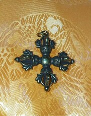 Китайская карта защиты от несчастий 普巴杵之催破金刚铜十字杵4c厘米镇压地气放佛坛底下或家里四角