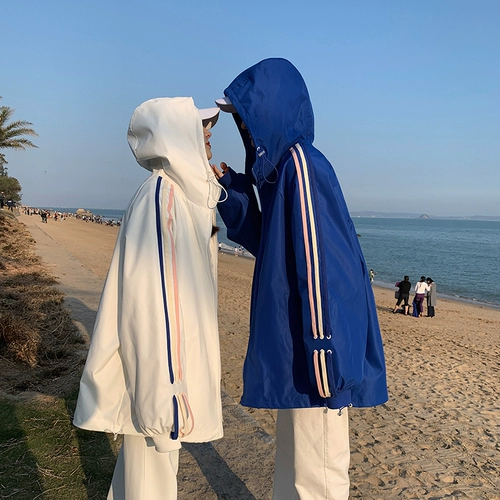 Парная одежда для влюбленных, оригинальная дизайнерская осенняя куртка с капюшоном, тренд сезона