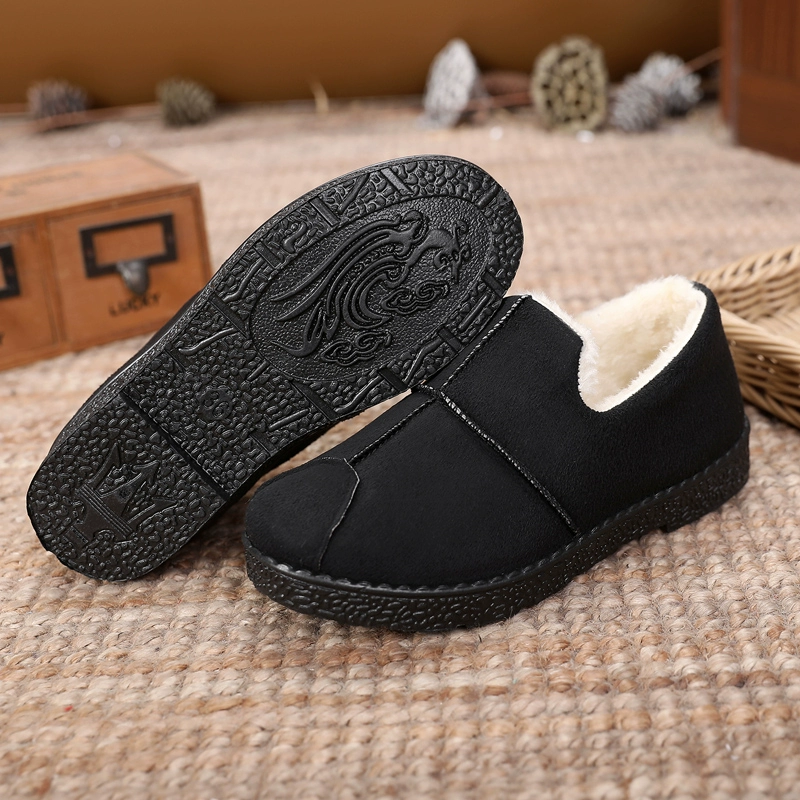 レディーススリッポン 暖か裏起毛付き幅広設計冬用レディーススリッポン