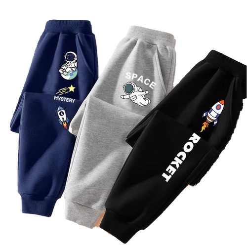 Осенние весенние черные спортивные детские штаны для мальчиков, коллекция 2023, подходит для подростков, в западном стиле