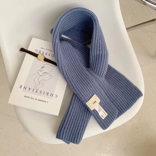 Helloreese秋冬季韩版毛线针织保暖短款百搭围巾