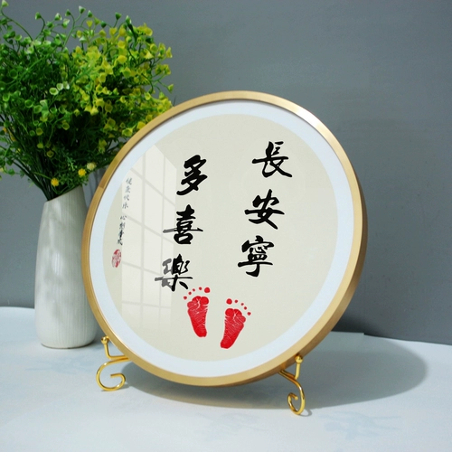 Детские памятные отпечатки рук и ног, фоторамка, защитный амулет, подарок на день рождения