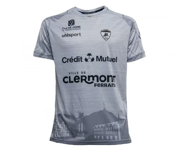 UHLSPORT Лига 1 Климон 22/23 вторая выездная майка, описание нек popular