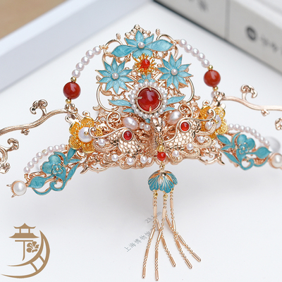 taobao agent Genuine design hair accessory for bride with tassels, Hanfu, Chinese style