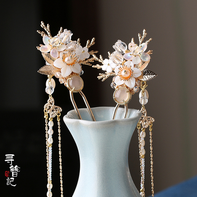 taobao agent Genuine Hanfu, hair accessory, Chinese hairpin with tassels, scarf