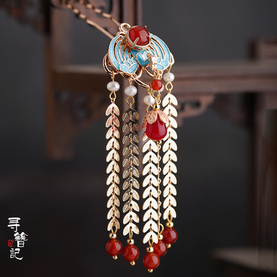 taobao agent Genuine Hanfu with tassels, Chinese hairpin, Phoenix, hair accessory