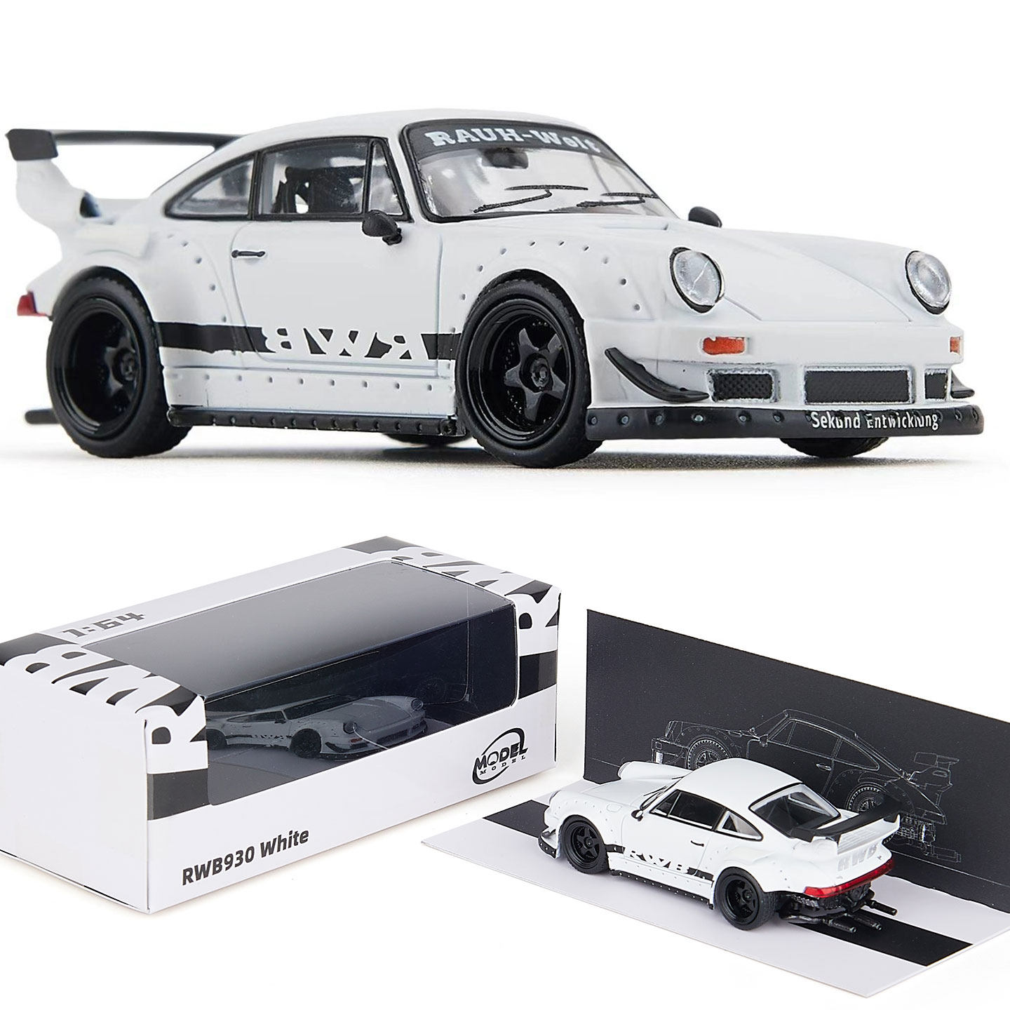 Porsche RWB 911 930 Valentine's Day Christmas Gift MC MM1:64 Alloy