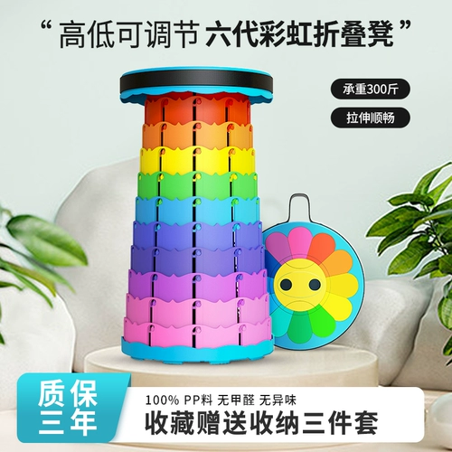 Дорожный складной телескопический пластиковый радужный акрил, увеличенная толщина