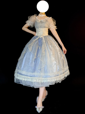 taobao agent Genuine dress, elegant mini-skirt, Lolita style, with short sleeve