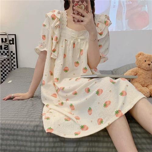Пижама, юбка, летняя клубника для принцессы, популярно в интернете