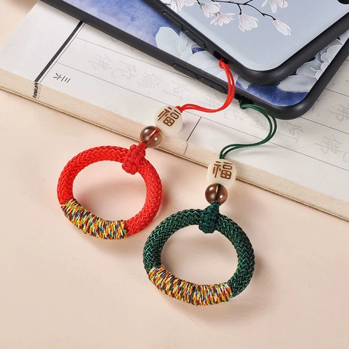 Универсальный мобильный телефон, ремешок, кольцо, подвеска ручной работы, плетеный аксессуар подходит для мужчин и женщин, популярно в интернете