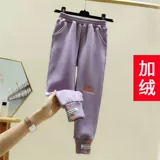 Демисезонные штаны, детский флисовый осенний спортивный пуховик для отдыха, свободный крой, в корейском стиле