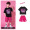 703 Черные короткие рукава + 701 розовые шорты + розовый DP
