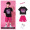 703黑色短袖+701玫红色短裤+粉色DP发带+彩虹条袜