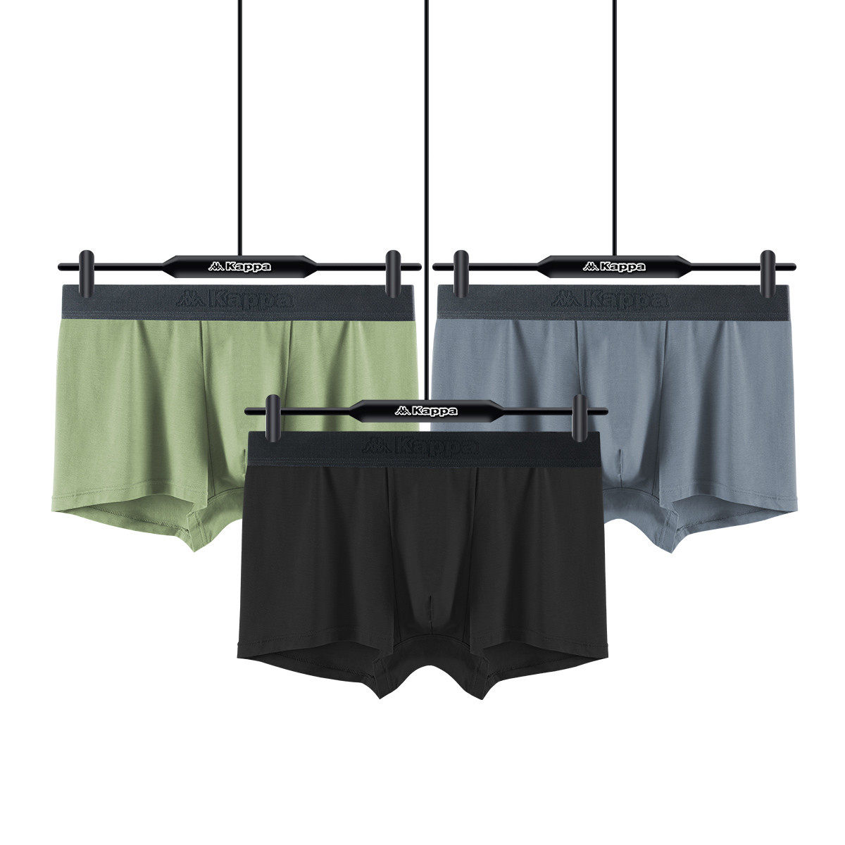 Kappa 卡帕 KP9K11 50支莫代尔棉 男式内裤 3条装 天猫优惠券折后¥39包邮(¥89-50)多色组合可选