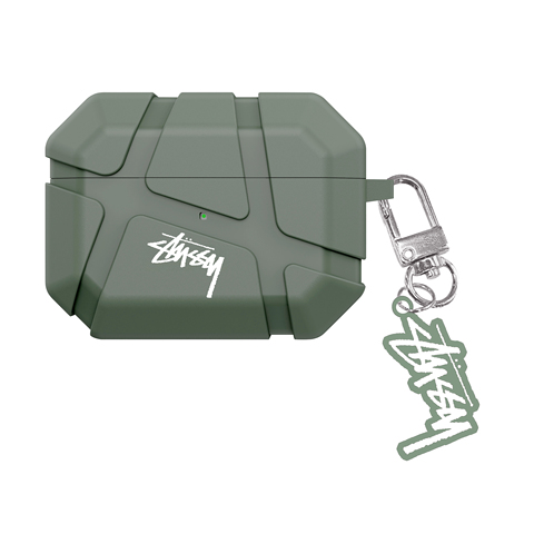Stussy Grey Geometric with Magsafe & Keychain AirPods Case