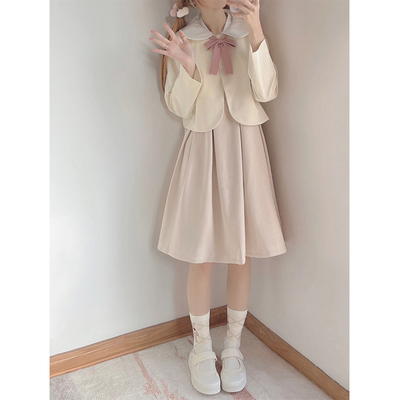 taobao agent Jacket, dress, cute Japanese set