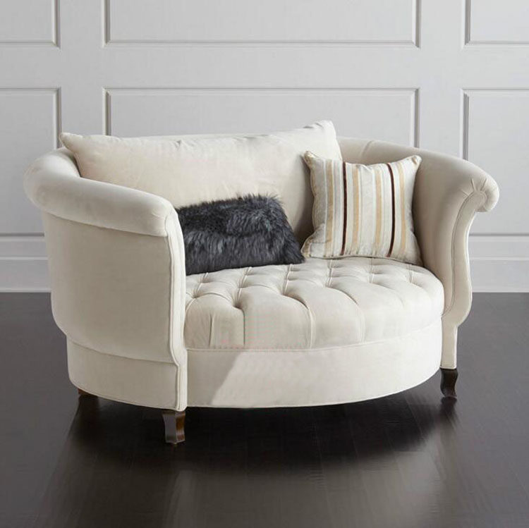 直销欧式布艺椭圆形沙发 大户型客厅卧室懒人沙发 单人简约现家具