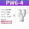 Khí quản đầu nối nhanh chữ Y TEE PY thay đổi đường kính PW khí nén cao cấp cắm nhanh 4 6 8 10 12mm phụ kiện cút nối khí nén đầu nối nhanh khí nén smc Đầu nối khí nén