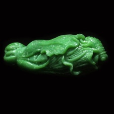 Ювелирные камни 原矿天然绿松石郧西玉化菜籽黄精工雕刻百财白菜挂件配饰吊坠
