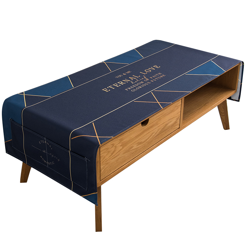 bla gold nordic simple coffee table tablecloth  cabinet cover cloth cotton linen waterproof and oil-proof disposable rectangular coffee table tablecloth