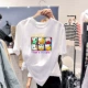 Mickey T-shirt nữ ngắn tay thủy triều lưới màu đỏ Dongdaemun mới Hàn Quốc cá tính hàng đầu Sinh viên phong cách phương Tây Quần áo nữ phong cách Hồng Kông - Áo phông