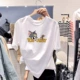 Mickey T-shirt nữ ngắn tay thủy triều lưới màu đỏ Dongdaemun mới Hàn Quốc cá tính hàng đầu Sinh viên phong cách phương Tây Quần áo nữ phong cách Hồng Kông - Áo phông