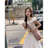 Белая спортивная рубашка, юбка для отдыха, комплект, открытые плечи