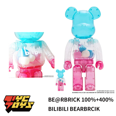 taobao agent 【Tyctoys】Spot BE@RBrick 400% Bilibili Bilibili Bilibili Board Blocks Bear Tide Play