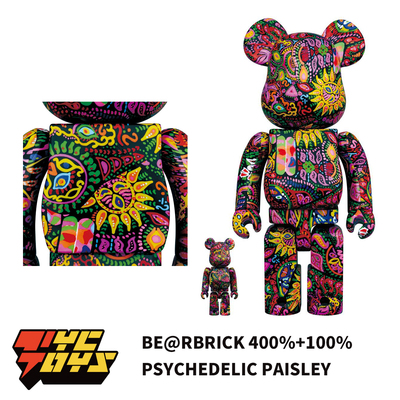 taobao agent 【Tyctoys】Spot BE@RBrick 1000% psychedelic Pesley pattern tide play blocks