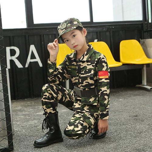 Детский камуфляжный летний комплект для мальчиков, костюм для тренировок