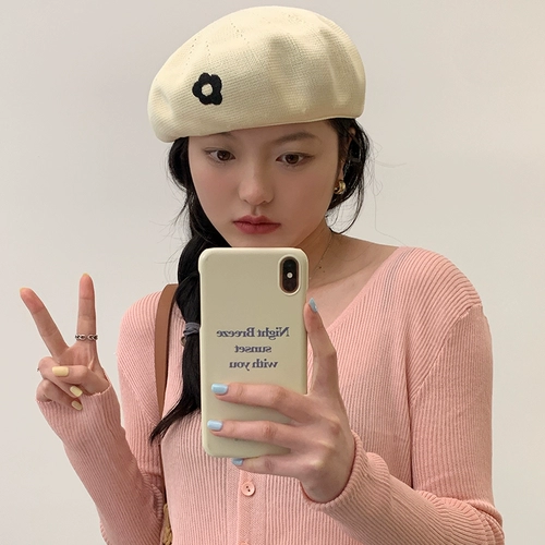 Летний универсальный тонкий японский милый берет, милая шапка, в корейском стиле, популярно в интернете