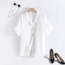 IM series 100 áo sơ mi cotton 007 hàng hiệu giảm giá cho phụ nữ quầy hàng chính hãng 20 mùa hè mới áo sơ mi ngắn tay đơn giản - Áo sơ mi