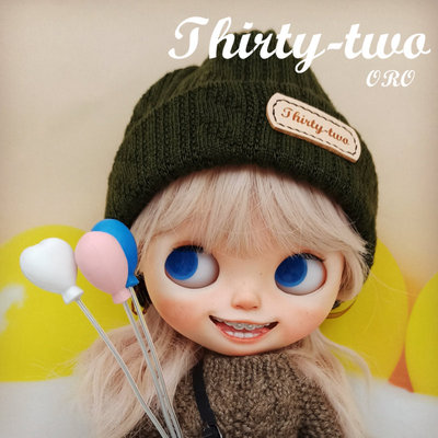 taobao agent Thirty -two small cloth Blythe wool hat 6 points BJD baby hat savage baby hat OB11 hat