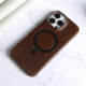 Distressed Oil Wax Leather Minimalist Stand Genuine leather iPhone Case for iPhone 17 – 12, iPhone Air