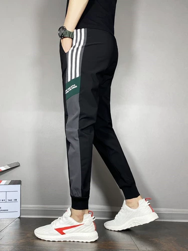 Летние универсальные черные штаны, в корейском стиле, облегающий крой