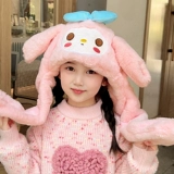 Детская милая шапка, бархатный ветрозащитный удерживающий тепло детский шарф, плюшевая