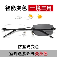 [Пакет 21] Pure Titanium Gun Rame+[Brand -Based Blue -Light Lens] Более глубокое изменение цвета