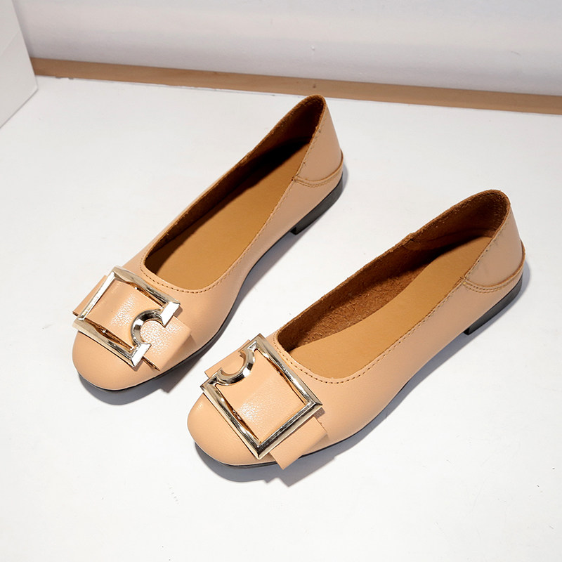 Buy Flats singleshoe female shallow mouth Vintage grandmother shoes