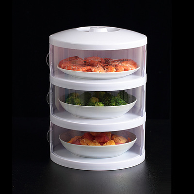 保温菜罩菜盒家用塑料透明多功能饭菜罩可叠加秋冬防尘剩菜食物罩