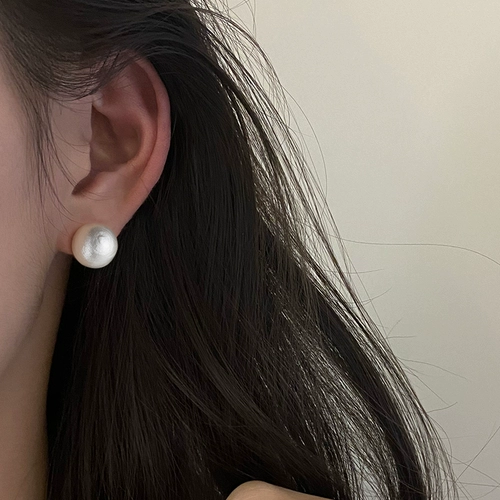 Хлопковые бусы, летние серьги из жемчуга, изысканный стиль, яркий броский стиль, серебро 925 пробы