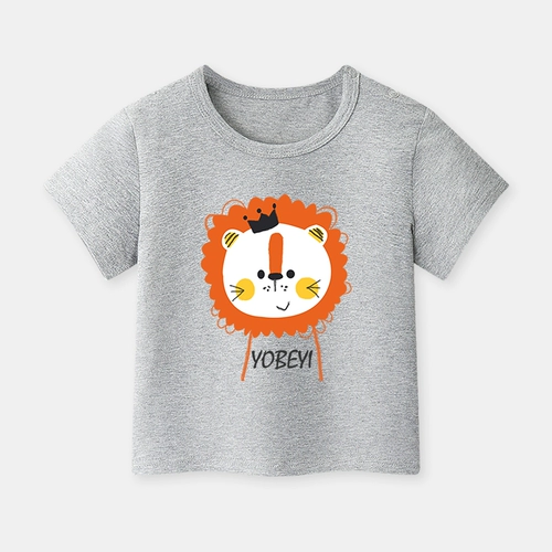 Хлопковая футболка для мальчиков, детская тонкая летняя одежда для раннего возраста, 1 лет, детская одежда
