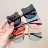 Детские мультяшные милые солнцезащитные очки, в западном стиле, защита от ультрафиолета, в корейском стиле