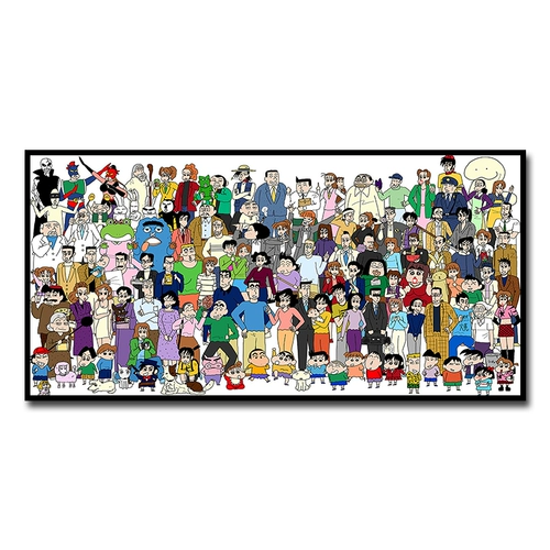Crayon Shinchan Family Family Kuoyan Shin -Xin Ninnosuke Cartoon Anime DIY Цифровая масляная живопись домашняя стена декоративная висящая картина
