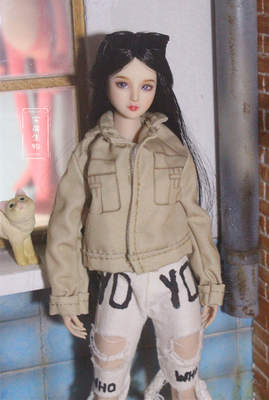 taobao agent Workers' Khaki pocket jacket 1/6bjd specific OB27 Xinyi JMMK Kerry Jenny Pullip baby jacket